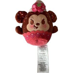 Disney Munchling Minnie Mouse Strawberry Cupcake Scented Plush Stuffed Toy